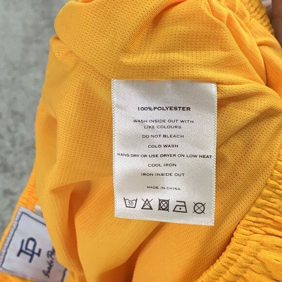 Inaka Power Shorts Mens Small Yellow Mesh Athletic Gym Logo Workout Activewear - Picture 8 of 9